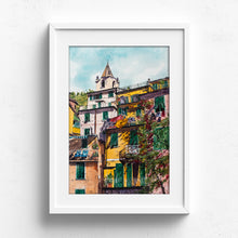 Yellow terraced apartments