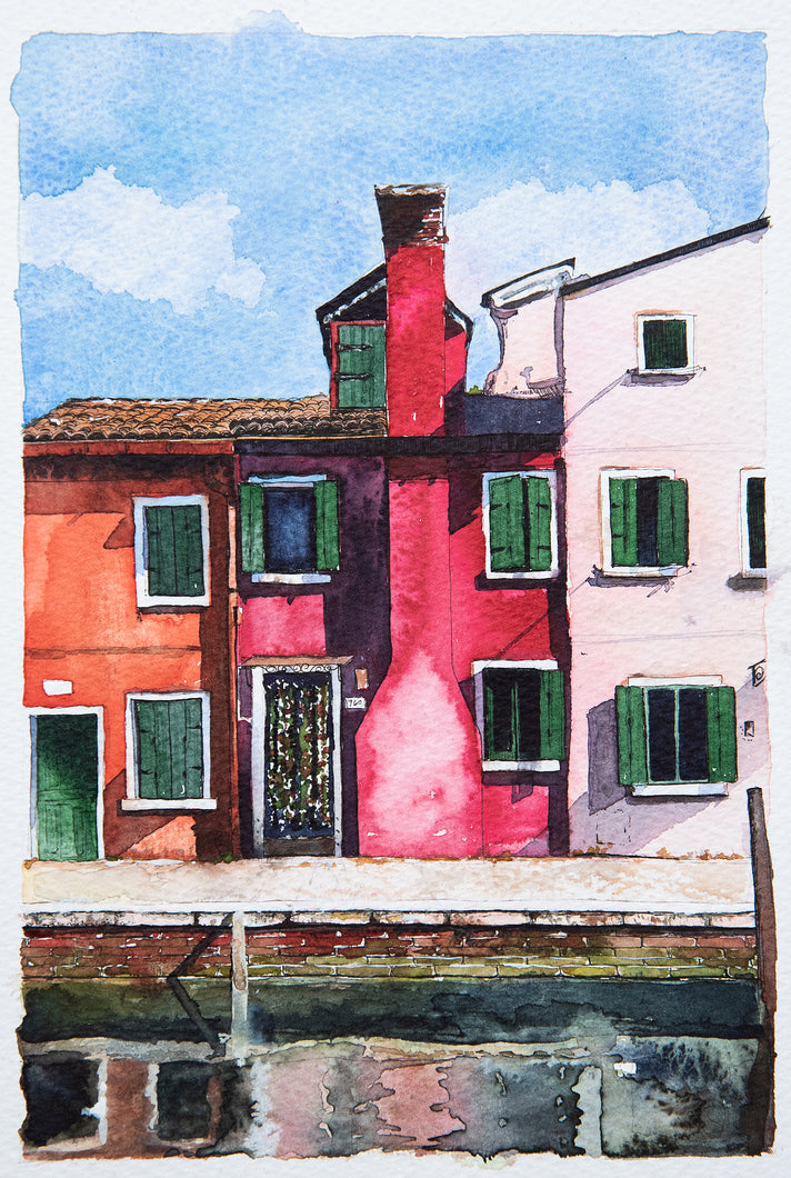 Pink house in Burano